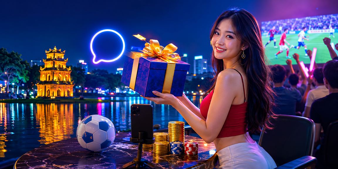 Sảnh casino neon Hà Nội về đêm dành cho người chơi High Roller trực tuyến