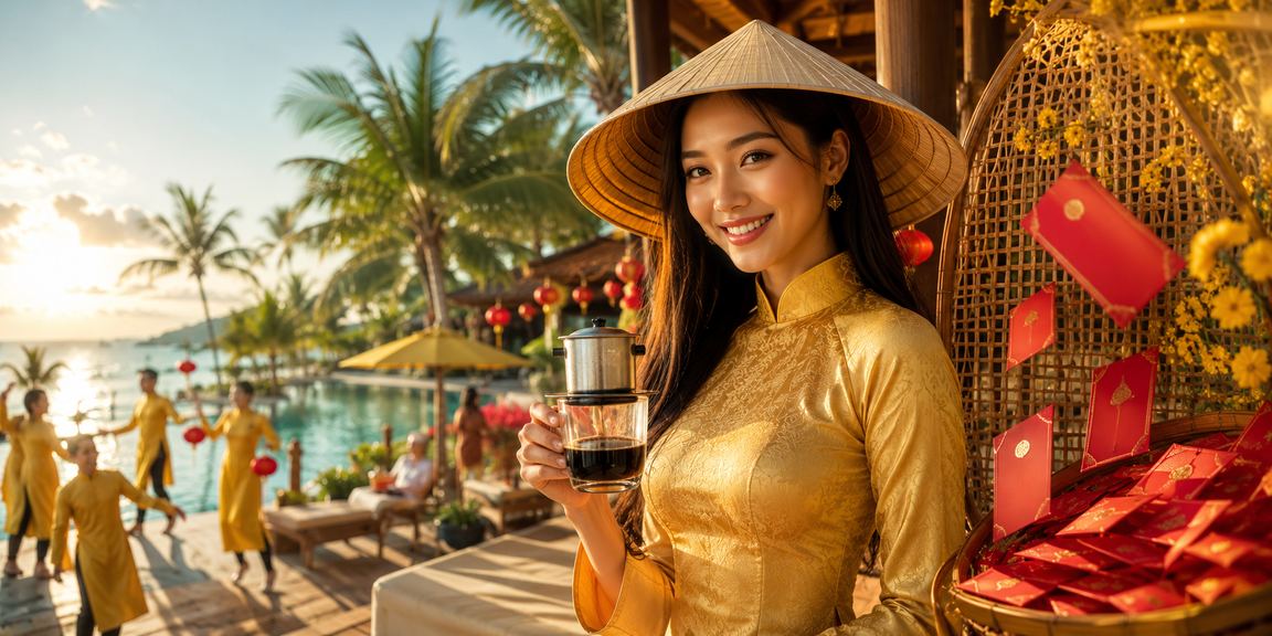 Người dùng tại Phú Quốc nhận thưởng bao lì xì đỏ trong chương trình ưu đãi VIP casino